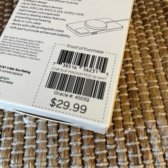 AT&T 15W Premium Magnetic Charging Pad - Picture 4 of 6